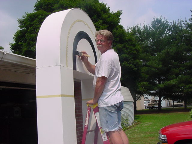 Leigh working on jukebox for the dance